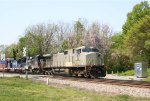 NS 9887 leads an intermodal train northbound